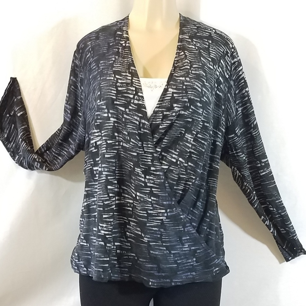 NIC & Zoe Criss-Cross Variegated Sweater